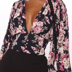 Fashion Nova Floral Crop Top
